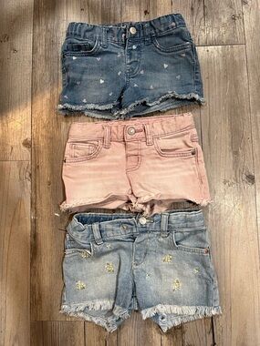 Girls' Pink Denim Shorts - Soft Pink Everyday Bottoms